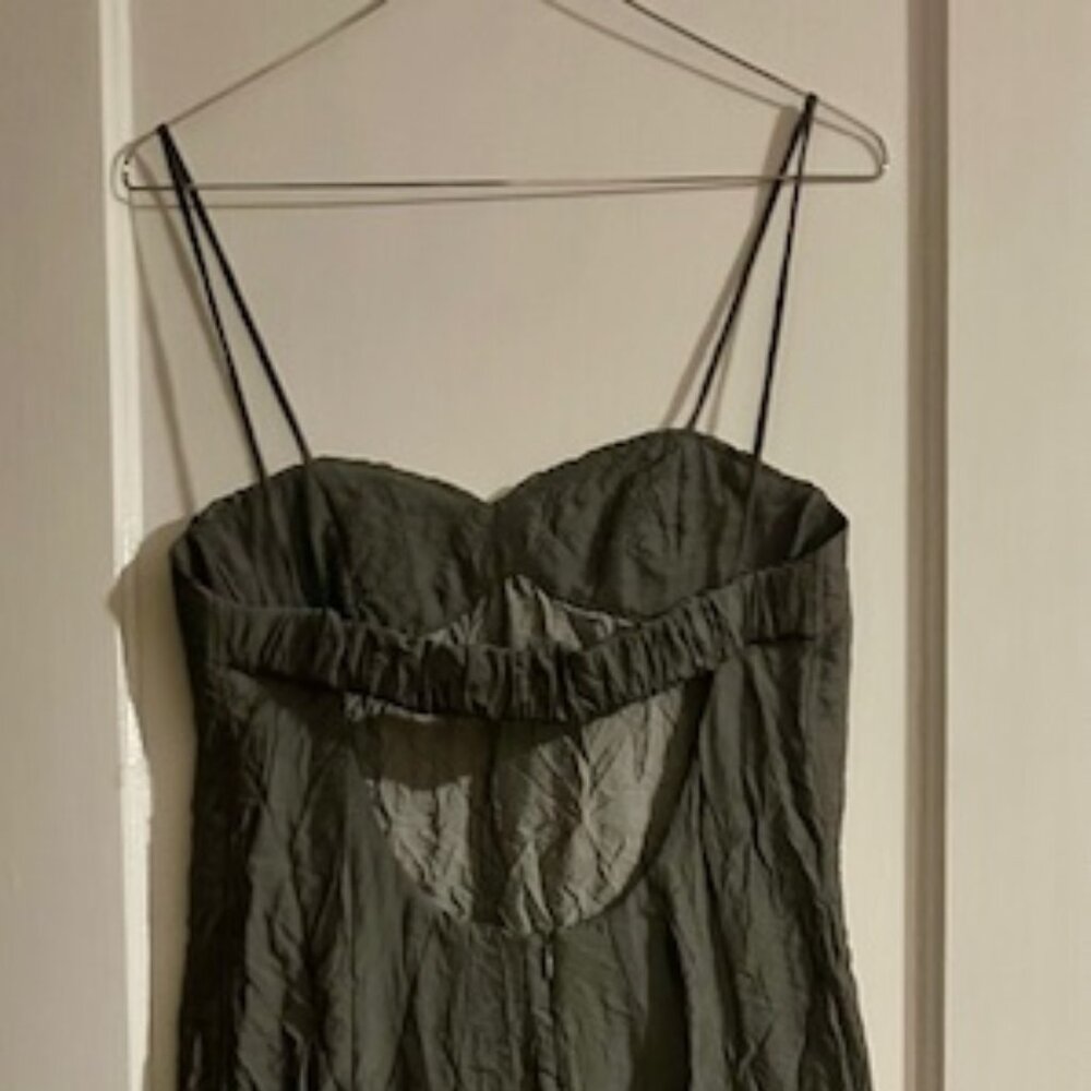 Zara Solid Halter Medium Length Halter Dress Wome… - image 4